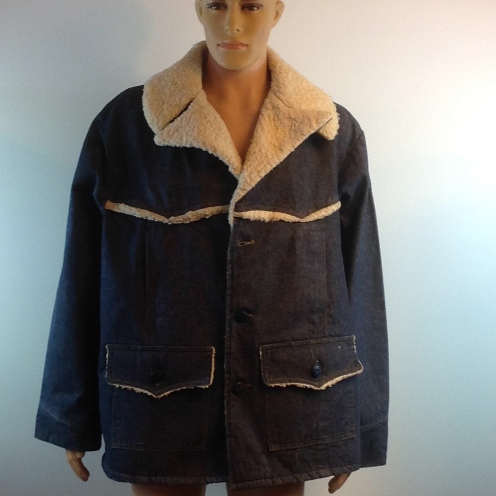 Vintage sears roebucks Denim coat jacket 52 XL